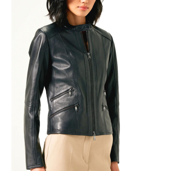 Modern Women Lambskin moto Leather jacket