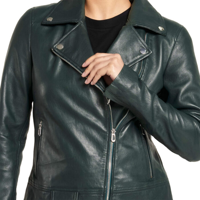 Genuine Leather Racing Biker Jacket