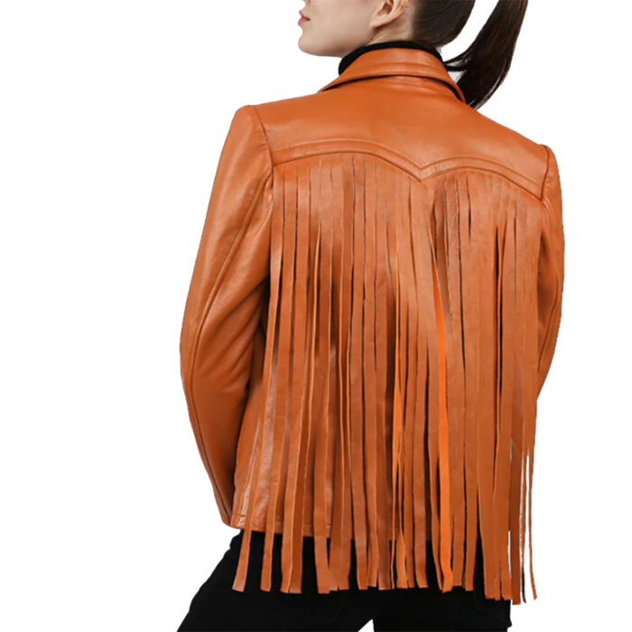 brissleatherstudio Fringes Leather Jacket for women