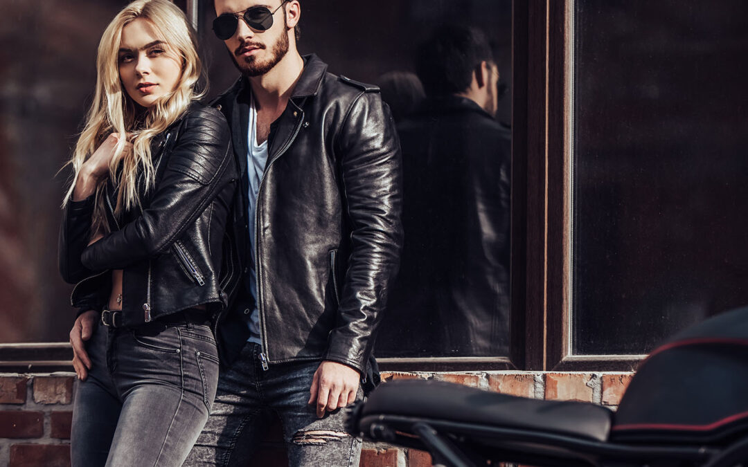 men and women in leather jacket