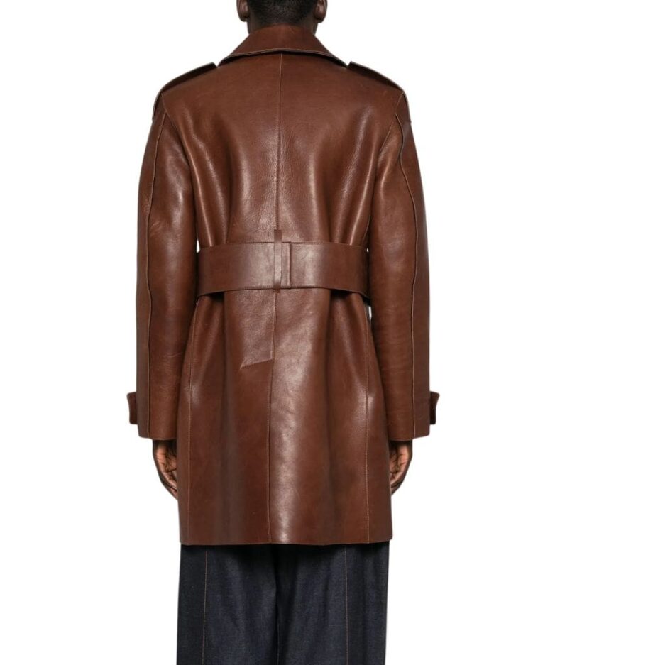 men's leather trench coat back australia