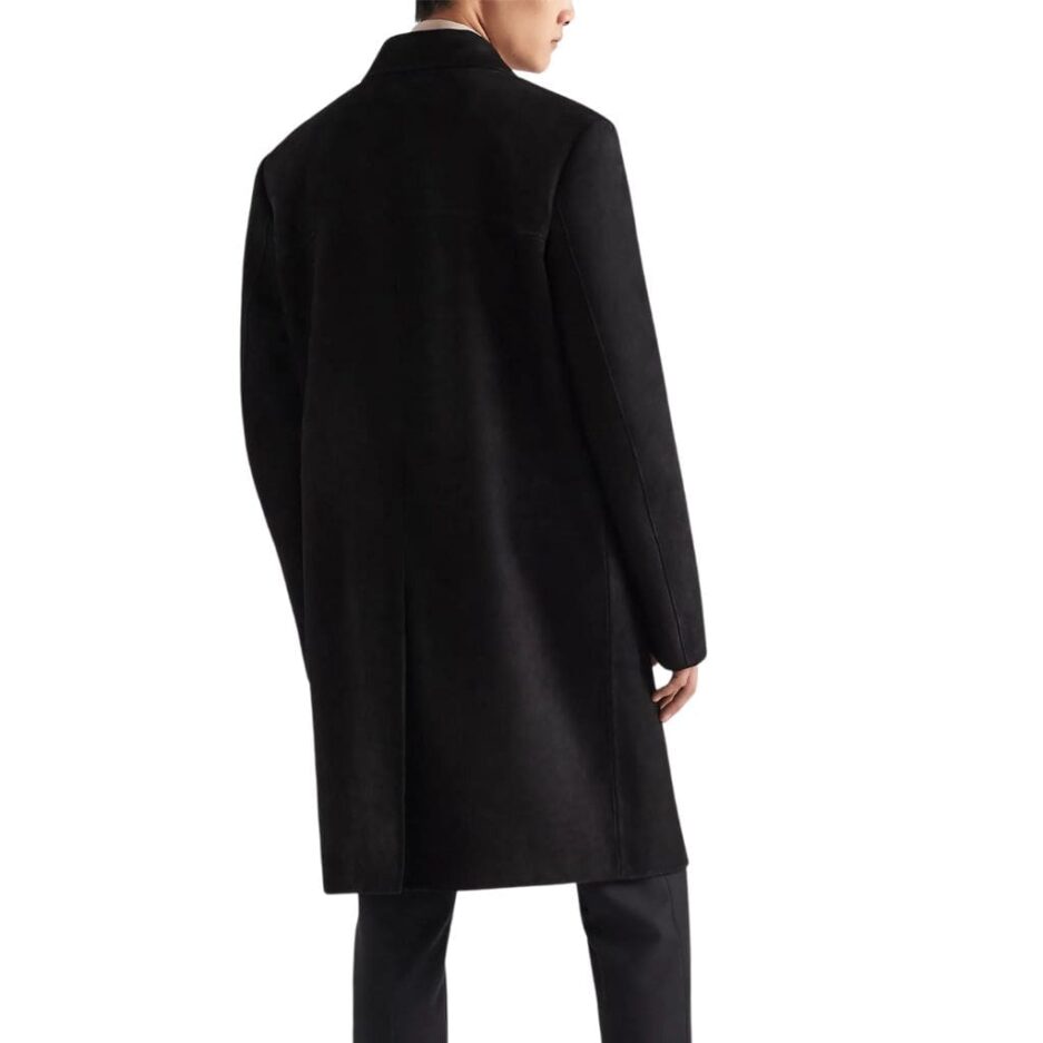 BrissleatherStudio men’s black suede trench coat outfit