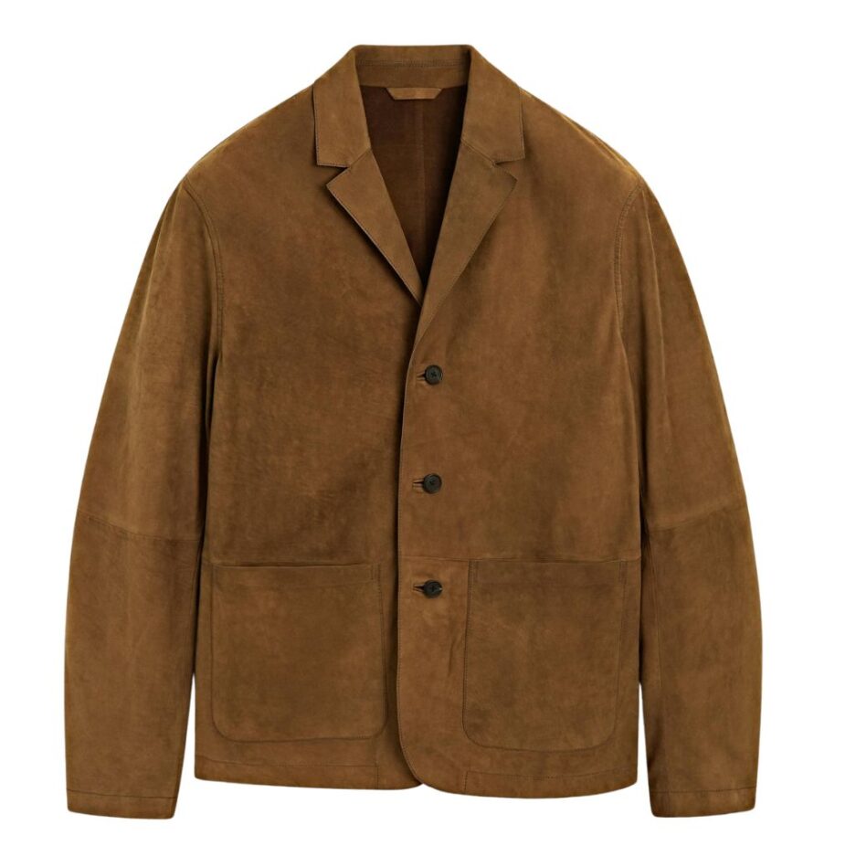 Mens suede Leather Blazer