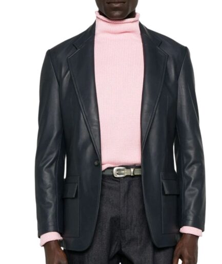 Corporate Men’s Leather Blazer