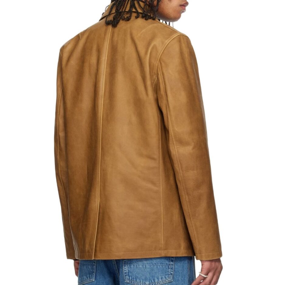Tan Leather Blazer for men in Australia