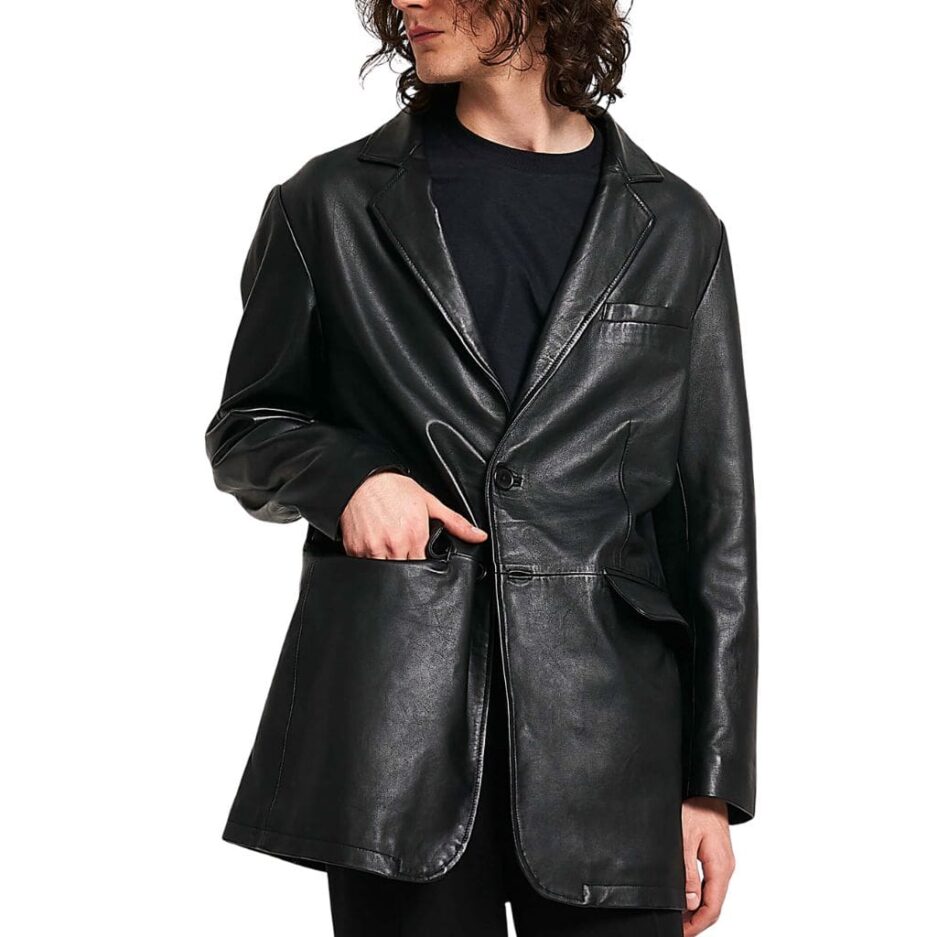 Men’s Classic Real Leather Blazer