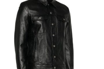 Men Biker Black leather Jacket