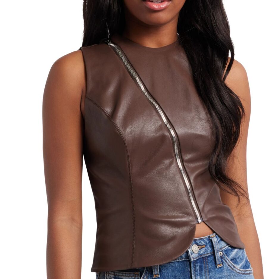 BrissleatherStudio Women Leather Top