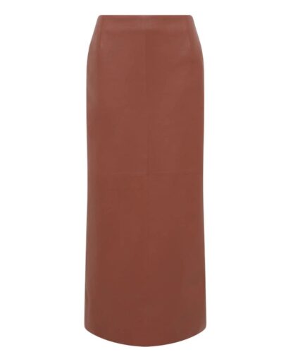 Leather Midi Skirt for Women