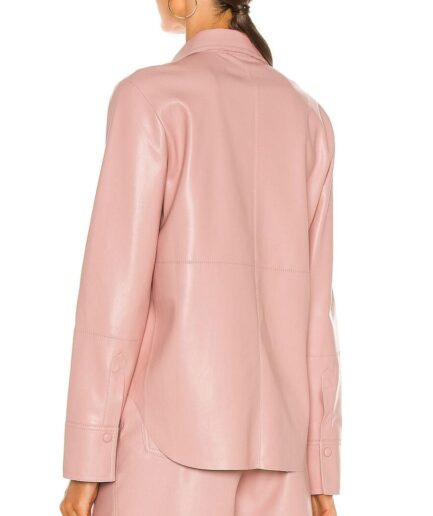 Back ladies pink leather shirts australia