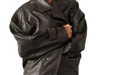 Black Oversized Women Leather Jacket
