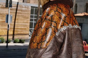 disressed fashion in leather