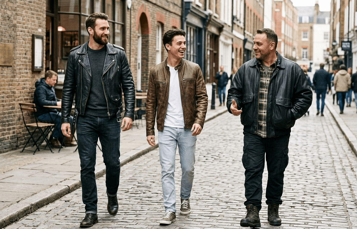 men’s leather jacket