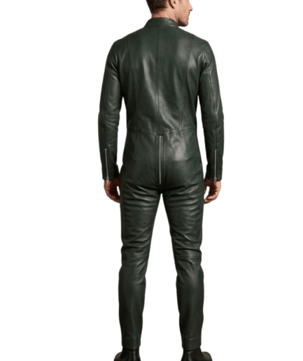 Back of Biker Genuine Leather Jumpsuit